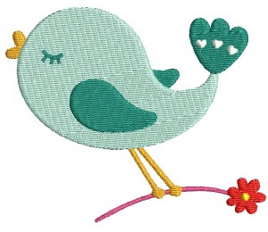 Stickdatei - Sending Love Zwitschervogel